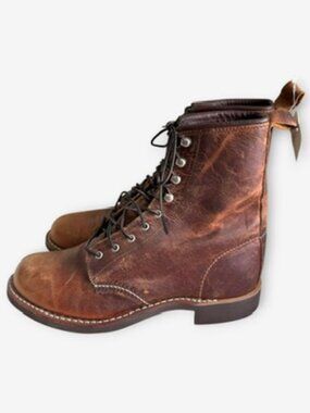 New! Redwing Silversmith Boots in Copper Rough & Though Leather Size 8